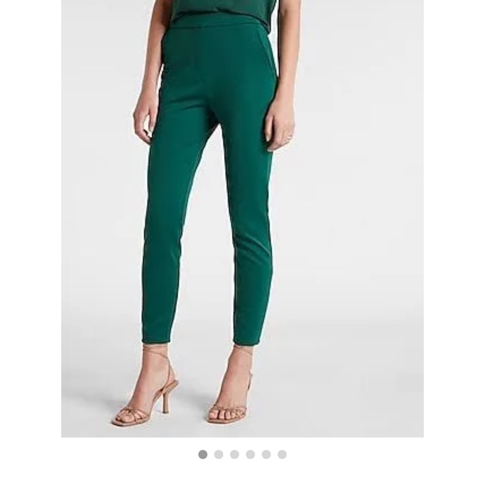 Green nylon pull on pant/legging